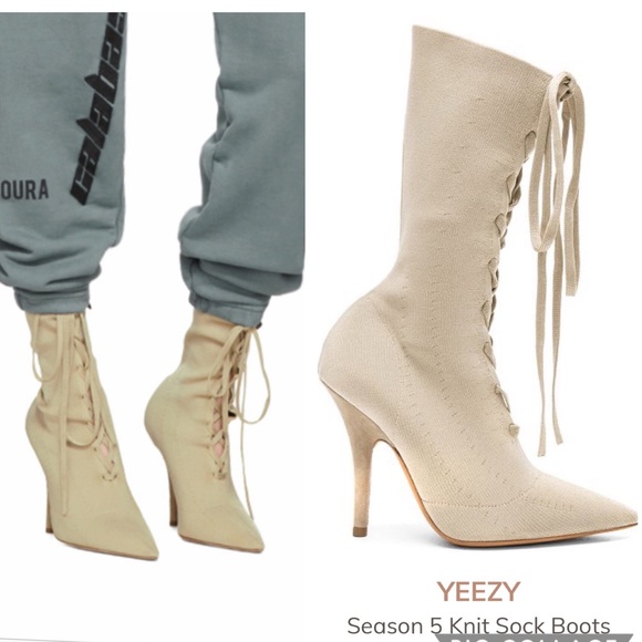 Yeezy Shoes - Yeezy season 5 knit lace up boots - 8.5